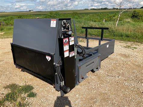 skid loader bale processor